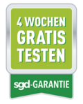 SGD-Siegel "Kostenlos testen"